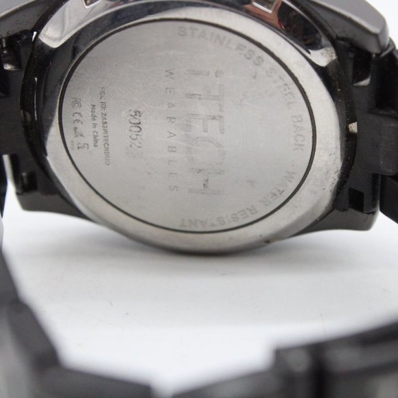 ITech Digital Watch Mens Black Tone Stainless Steel Classic Black Dial For Parts - Picture 8 of 8
